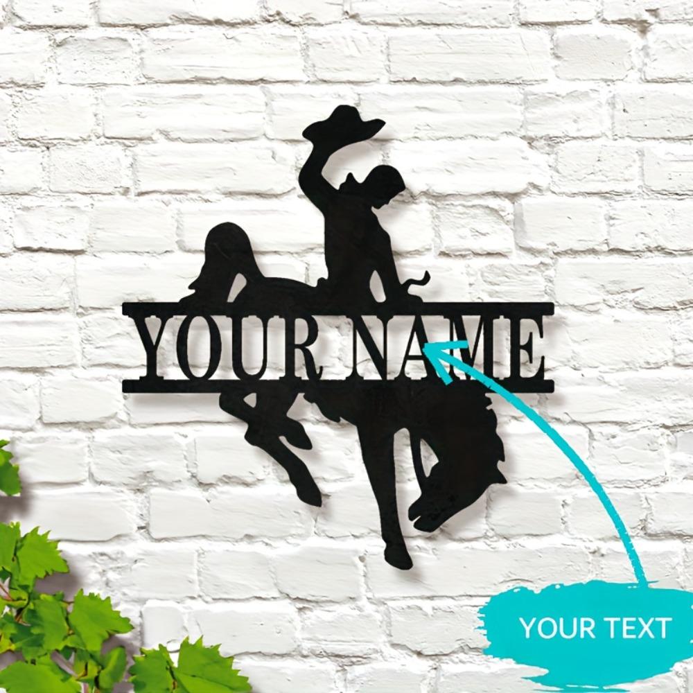Personalized Metal Tin Sign Western Cowboy Wall Decor Vintage Hanging Plate Home Bar Garage Art