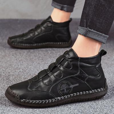 Pánské ležérní kotníkové boty Pánská pohodlná obuv Pánská módní ležérní obuv Pravá kůže Pánská obuv Outdoorová obuv Plus Size 38 -48