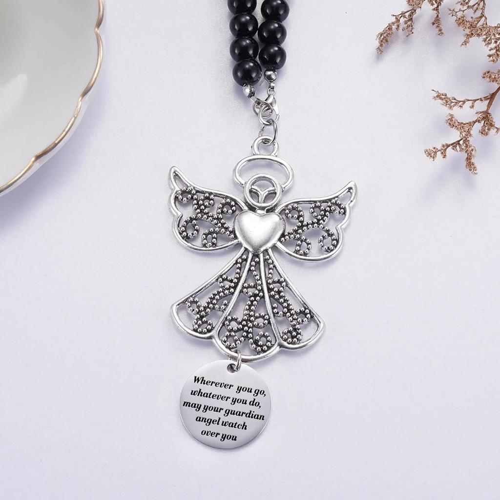 Angel Car Charm, Wherever You Angel Watch Over You, Rear View Mirror Car Charm, Car Mirror Hanger