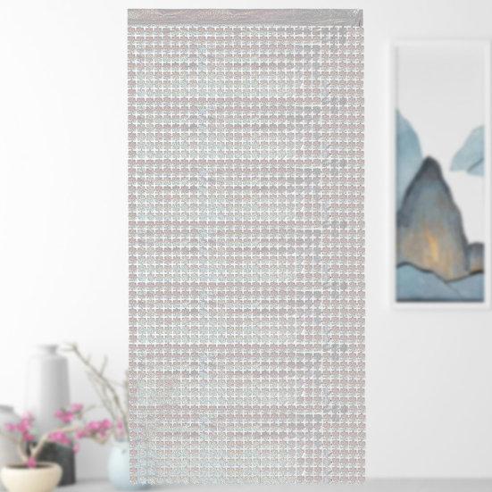 5 sztuk kwadratowa świecąca kurtyna tło imprezowe folia brokatowa zasłona z frędzlami dekoracje świąteczne tło do budki fotograficznej serpentyny