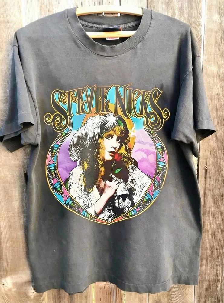 Stevie Nicks Art Tshirt New Stevie Nicks Tour Charcoal Unisex Shirt NWT Unisex T-Shirt XL