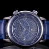 Paulareis Automatic Mechanical Leather Rotating Star Rose Gold Carved Watch for Men PP03