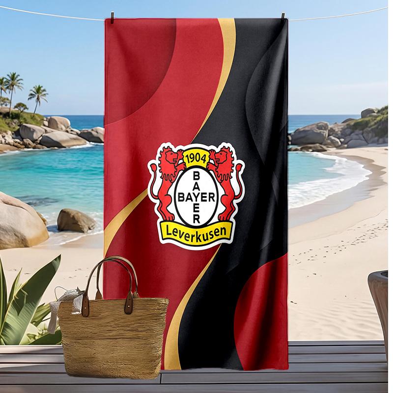Πετσέτα Παραλίας Ποδοσφαιρική Εκτύπωση Bayer Leverkusen, Μεγάλη Μαλακή Γρήγορου Στεγνώματος Πετσέτα για Παραλία Κάμπινγκ Κολύμπι