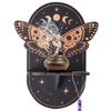 Black Crystal Display Stand Bohemian Hand Stand Witch Wooden Hanging Decorative Stand And Crystal Stone Shelving Wall Shelves