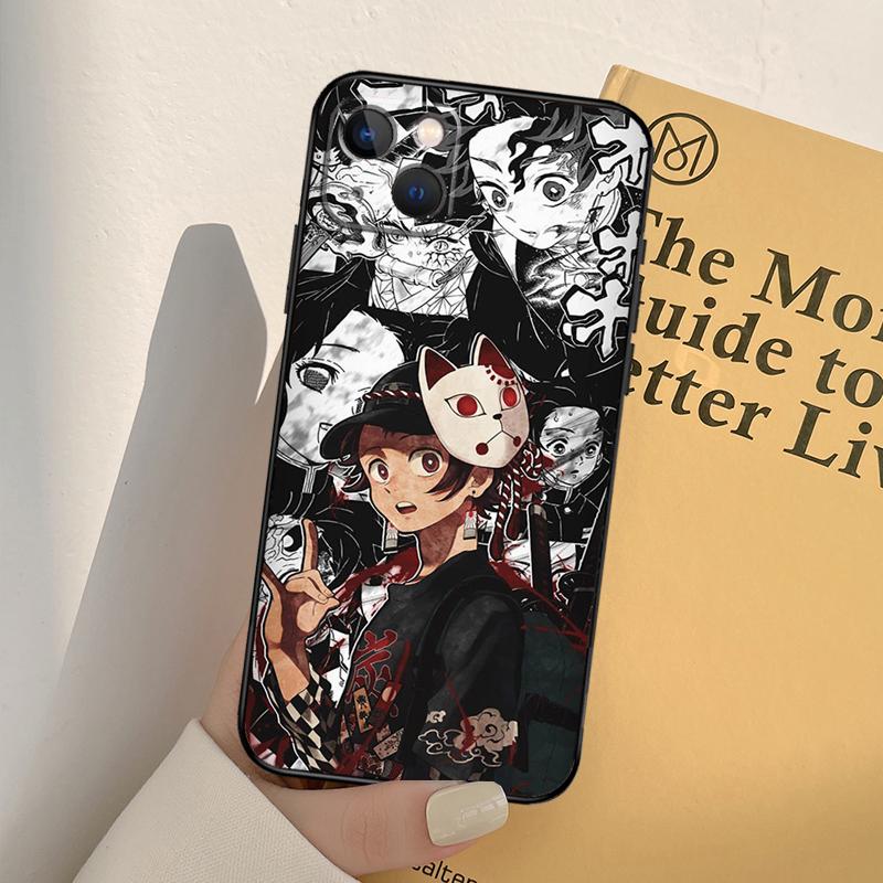 Anime Dämon Slayer Tanjiro Telefon Fall Für iPhone 12 11 13 14 Pro Max X XR XS Max 7 8 Plus SE 2020 12 Mini 13 Mini Abdeckung