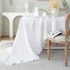 Retro Ruffle Tablecloth Cotton Washable Table Cover Tablecloths For Rectangle Table Baby Shower Kitchen Party Wedding Decor