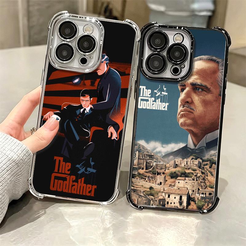 The Godfather TV Plating Phone Case For Iphone 16 17 Pro Max Air 16E 14 15 Plus 12 13 Mini Anti-Fall Airabag Cover