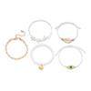 Bohemian Shell Starfish Pearl Bracelet Set – 5-Piece Collection
