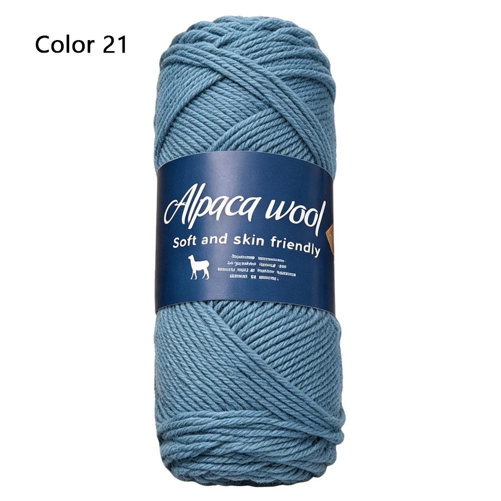 1Roll Handicraft Alpaca Wool Yarn Soft Warm Coarse Yarn DIY 100g Knitting Crocheting Yarn