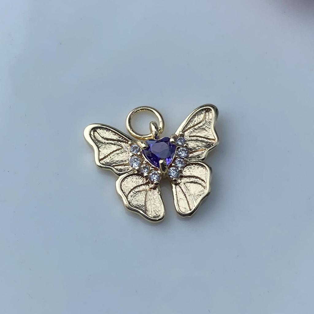 Rhinestone Butterfly Pendant Beads - DIY Jewelry Making Accessories