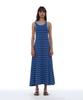 PARTIMENTO WOMEN Pwc Overlay Sleeveless Maxi Dress_Blue Stripe