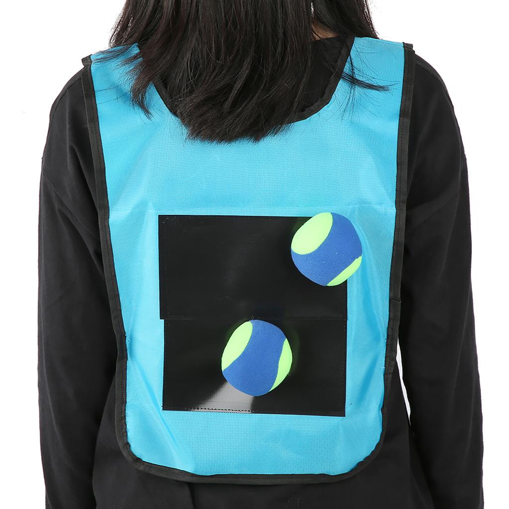 Dodgeball Tag Klettweste Outdoor Kinder Werfzielspiel mit Bällen für Kind blau