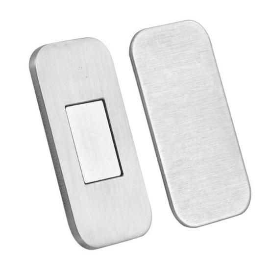 1 Set Magnetic Door Catch Ultra Thin Cabinet Door Magnet Heavy Duty Stainless Steel Adhesive Kitchen Closet Cupboard Drawer Magnetic Latch