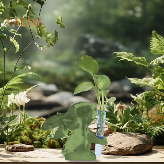 1 Set Bunny Flower Vase Mold with 3 Hydroponic Plants Test Tube DIY Easter Rabbit Plants Propagation Station Epoxy Resin Casting Silicone Mold