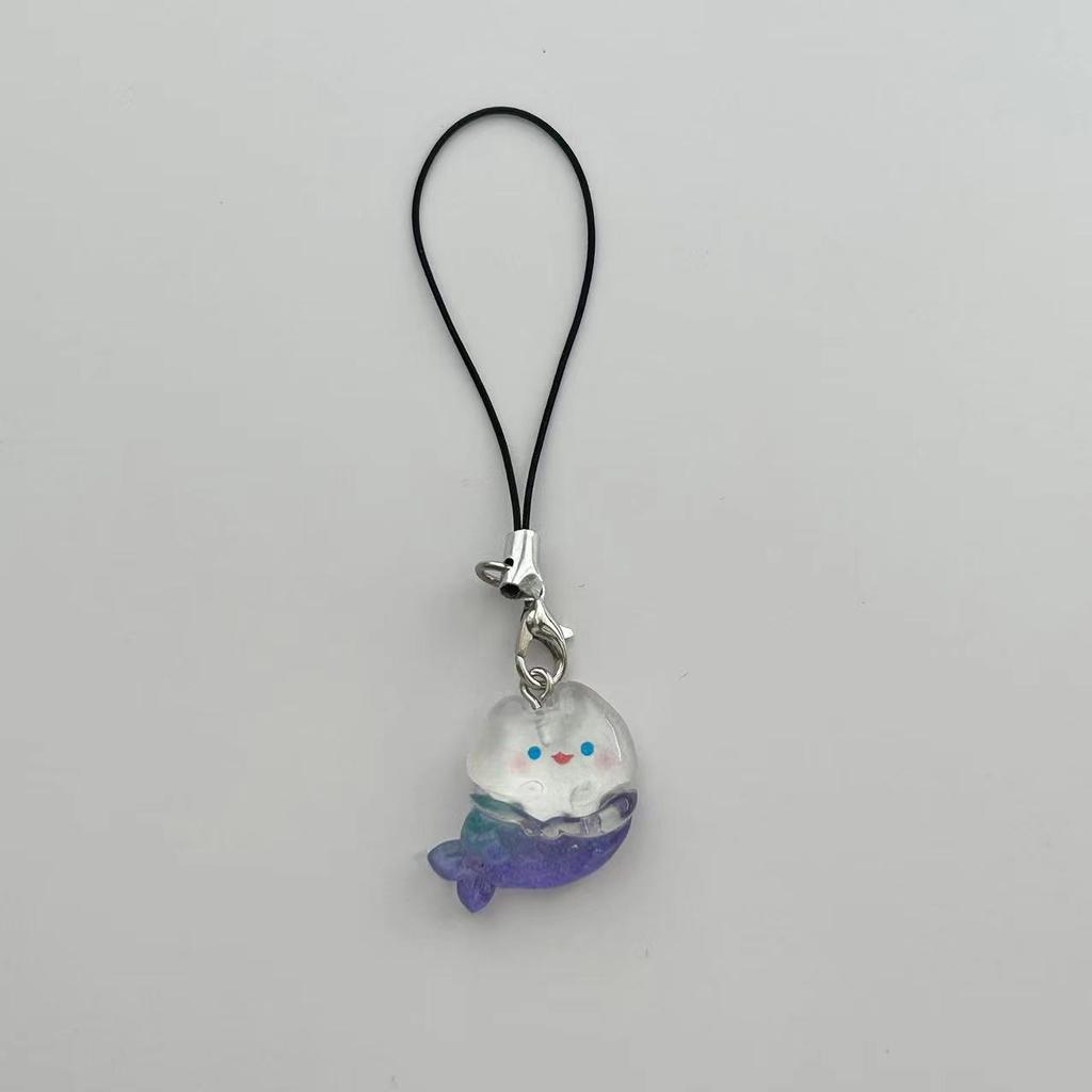 Phone Lanyard Translucent Ccd Camera Strap Resin Sea Animal Charm Multi-Purpose Marine Life Keychain For Students Bag Gadget