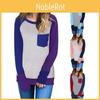Cozy Autumn Womens Tops With Practical Pockets And Long Sleeves In Vibrant Shades