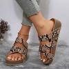 Large Size Casual Sandals Women's New Flat-bottomed Thick-soled One-word Cross Sandals