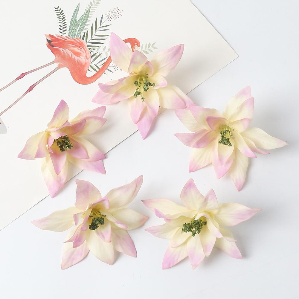 10/20/30cs 8cm Artificial Flowers Silk Fake Flowers Heads for Home Room Decor Wedding Decoration DIY Garland Gifts Accessories