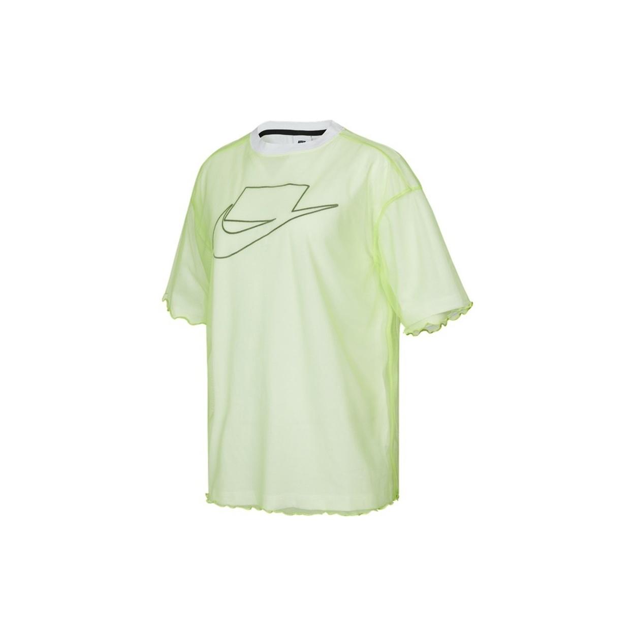 (WMNS) Nike As Nike Sportswear Tulle Ss Top Nike Sportswear Tee Yellow Women s DD4530-736 XL