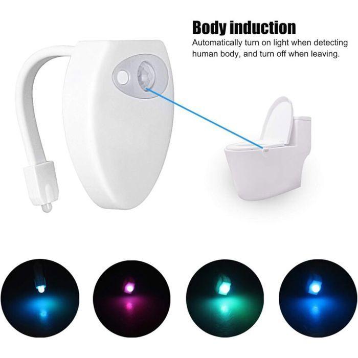 Lampe de toilette - JORMFTTE - LED USB rechargeable - Détecteur de mouvement - Veilleuse - Blanc