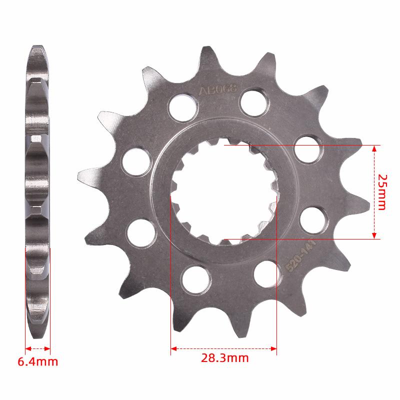 520 14T 38T Front Rear Sprocket Gear Wheel Cam for Yamaha YFZ450 YFZ450 R YFM700 YFM700 R front 14T