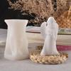 Multi-Style Angel Silicone Candle Mould Little Girl with Wings Holding Love Book Flowers Gypsum Resin Ice Mold Home Decor Gift