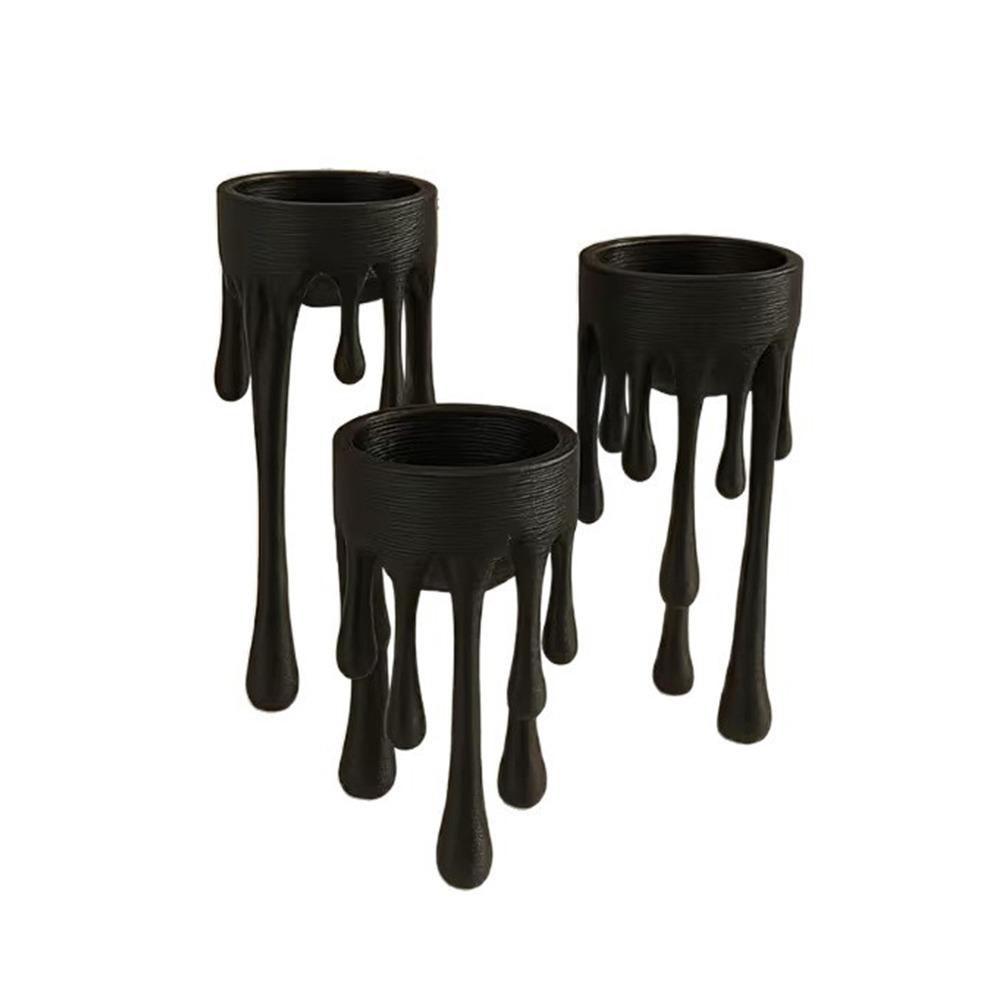 

Plastic Drip Candle Stands Vintage Style Drip Floating Shelf Electronic Candle Holders New Year