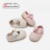 Spring 2026 Girls' First Walker Bow Leather Shoes - Soft Sole & Fashionable