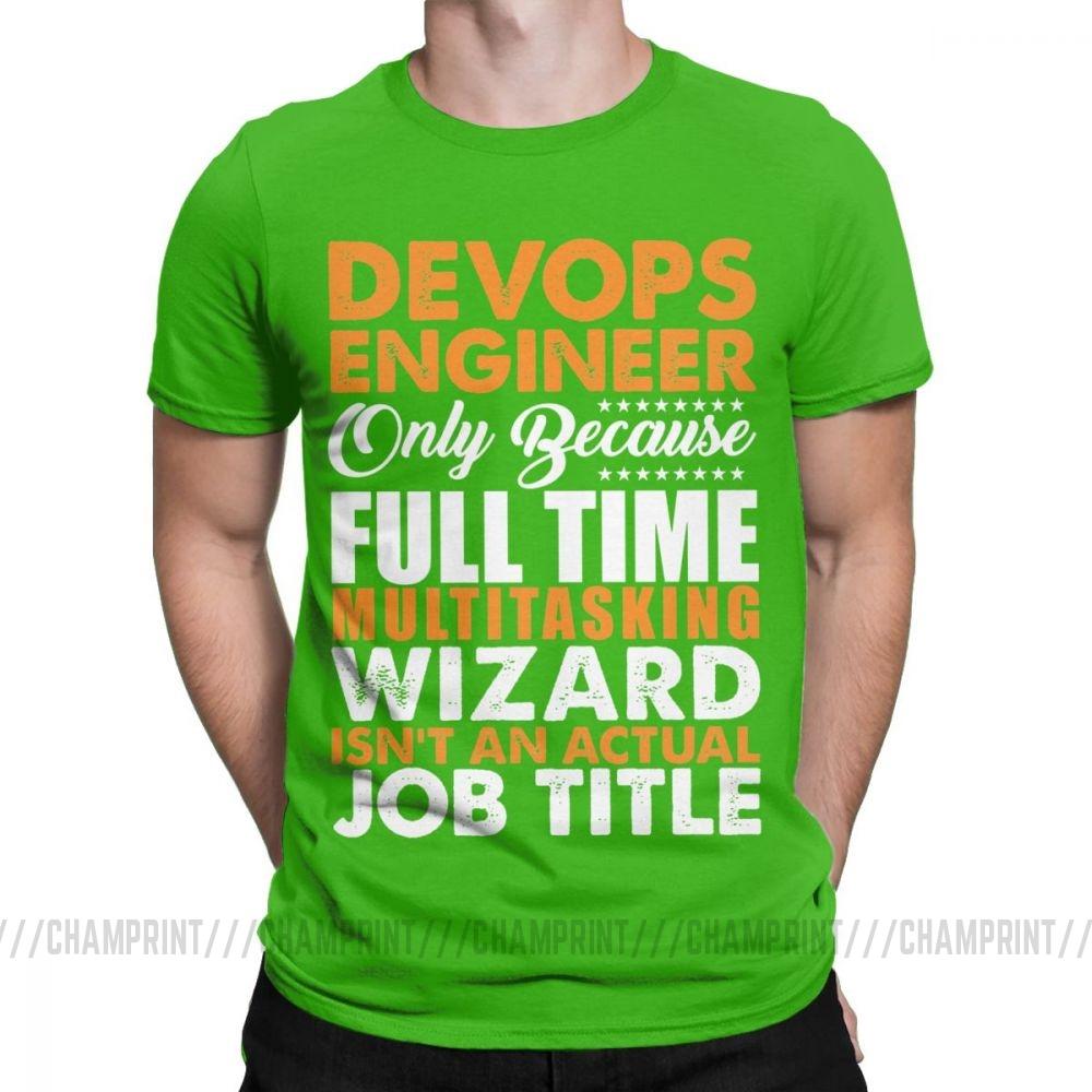 Devops T Shirts Engineer Is Not An Actual Job Title Funny Coder Programmer Men T Shirts 4XL