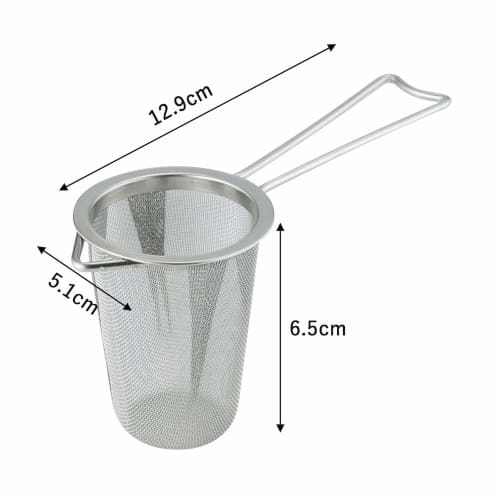 KOGU Slim Tea Strainer [Made in Japan] Dishwasher Safe, Deep, Mug-Compatible Strainer, Time-Saving, Stainless Steel, Tsubame-Sanjo, 42174, Perfect Gif