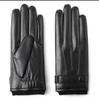 Mens Winter Pu Leather Touch Screen Gloves For Commuting And Cold Protection