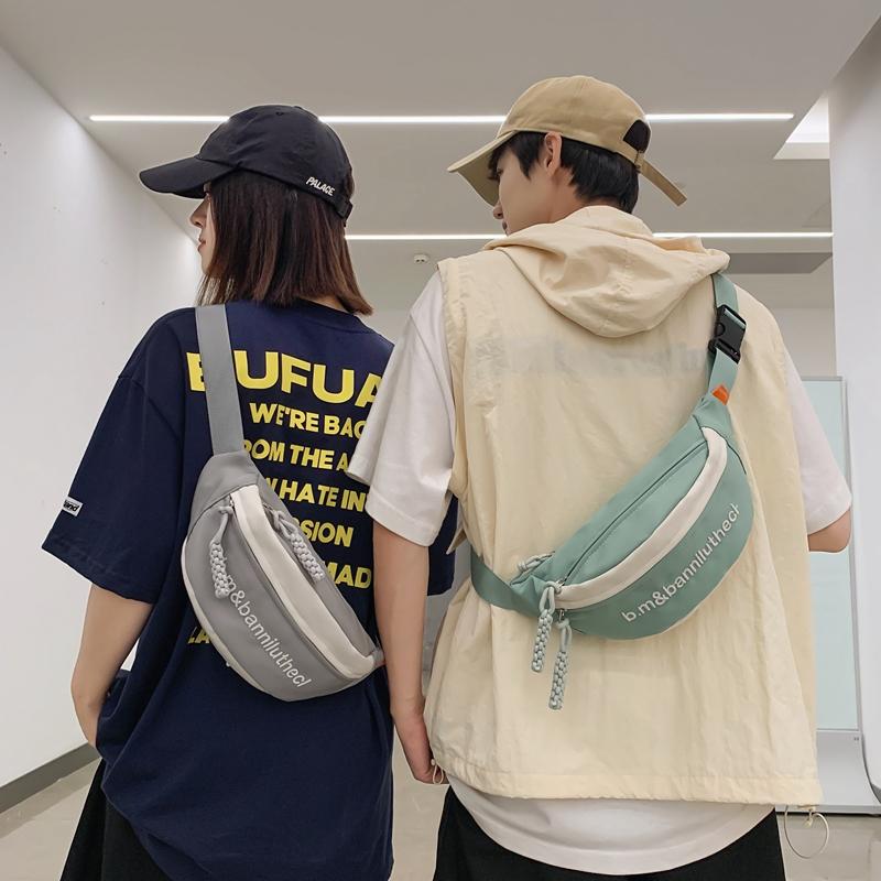 Chest Bag Men Women's Crossbody Bag Waist Bag Student Embroidered Satchel