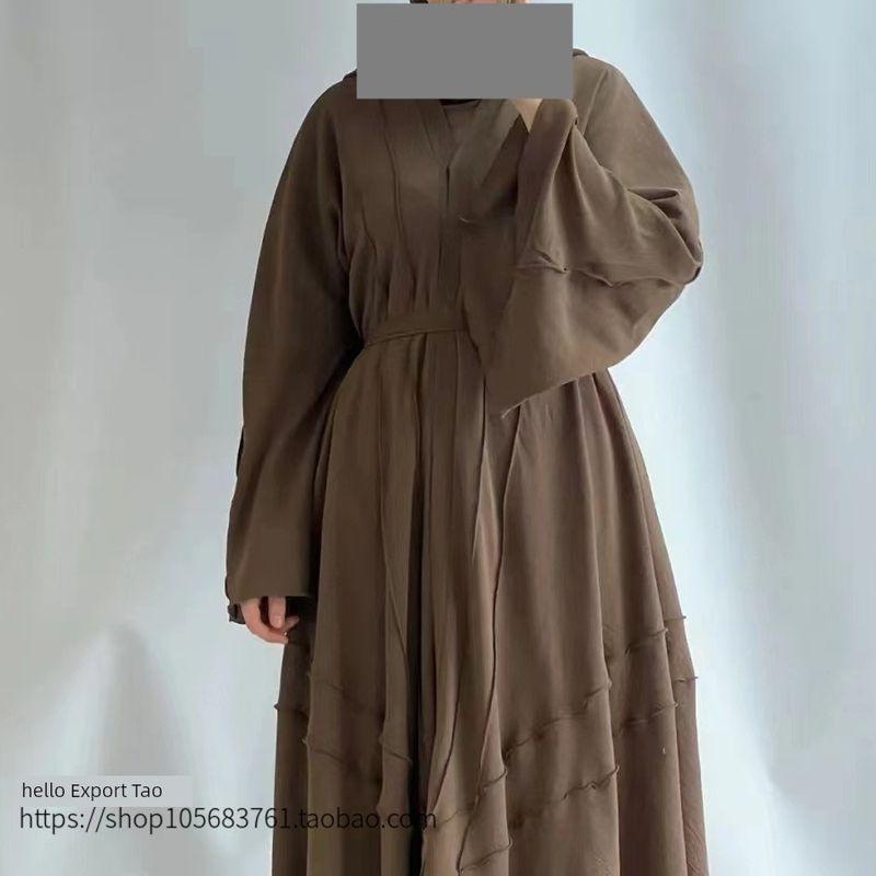 New New Arrival Ethnic Style Women's Clothing Pure Color Long Cardigan Shoelace Dress Summer Ethnic Dress