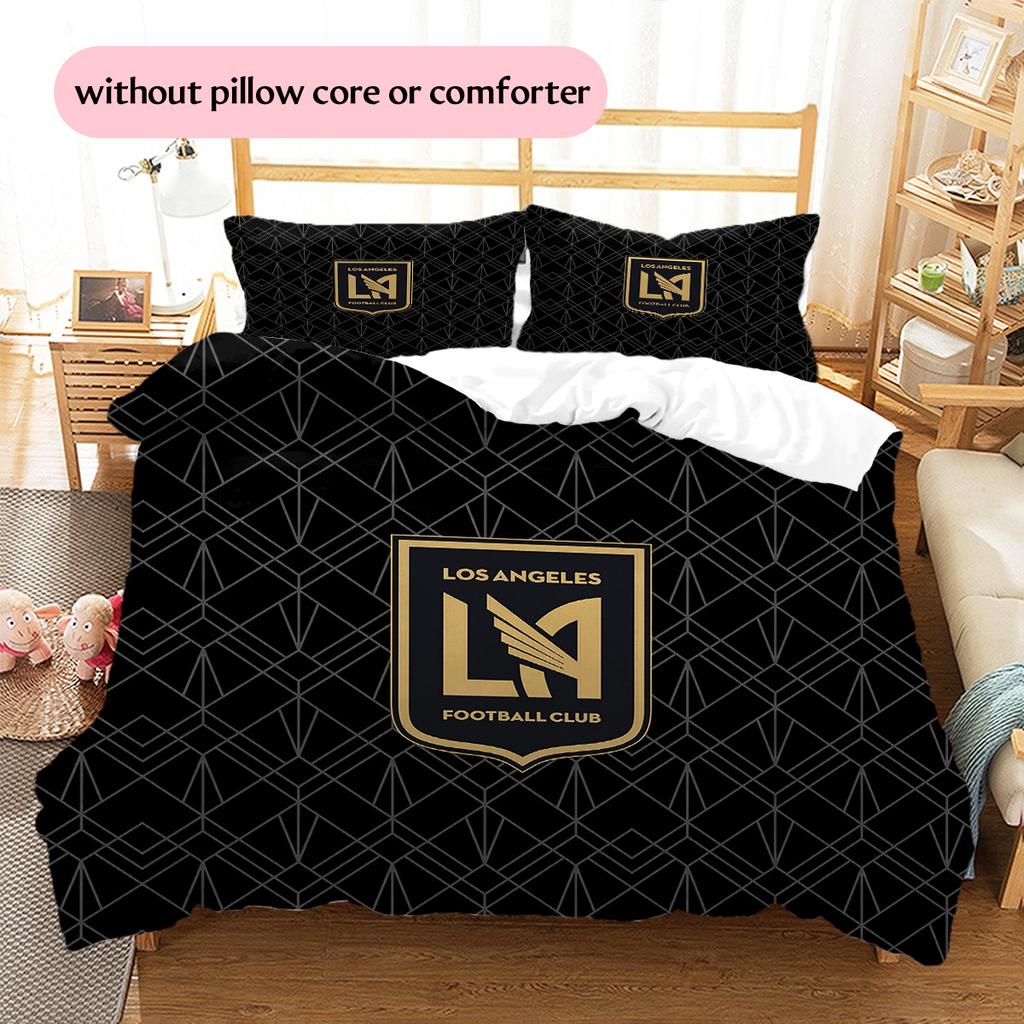 Los Angeles FC Set Copripiumino con Fantasia Decorazione per la Casa Regalo (1 * copripiumino + 2 * federe senza imbottitura)