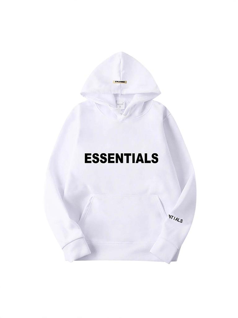 Men's and Women's Heavyweight Trendy Brand ESS Hoodie, Spring and Autumn Couple Casual Pullover Loose Printed Sweatshirt, Thickened