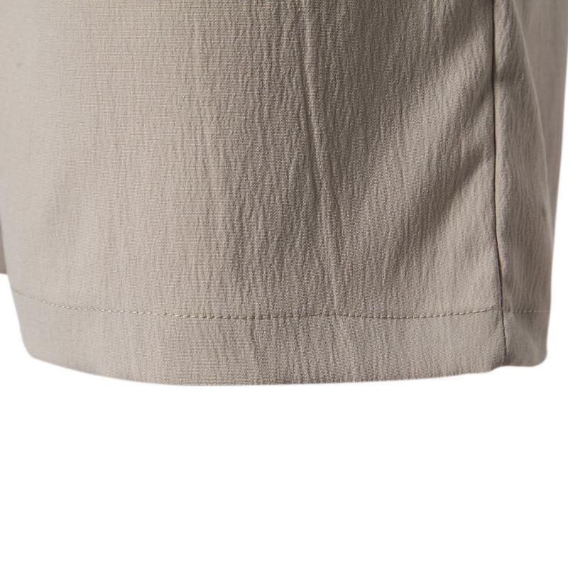 2024 Men's Casual Japanese-Style Cotton & Linen Drawstring Shorts - Solid Color, Lightweight, Youthful Design