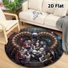 Tokyo Ghoul Runder Teppich Teppich für Wohnzimmer Schlafzimmer Sofa Spielzimmer Dekor Rutschfeste Bodenmatte