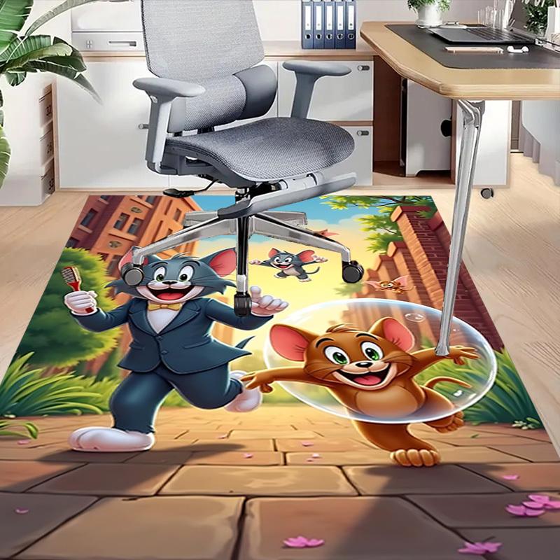 1pc Tom and Jerry Carpet, for Home & Office Decor, Desk Chair Carpet, Festive Gift,Conference Room CarpetL1116