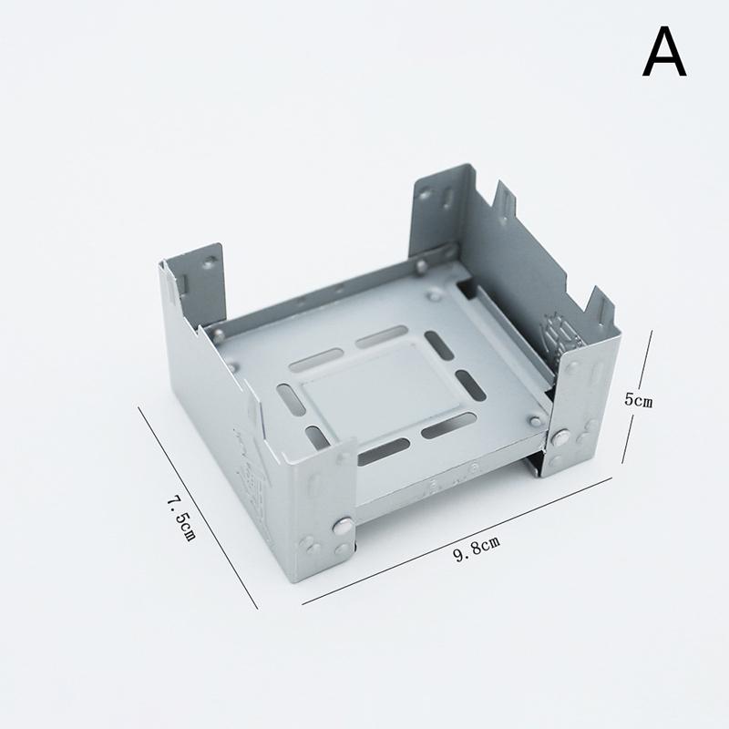 Outdoors Portable Solid Alcohol Fuel Folding Furnace Mini Picnic Burner Galvanized Iron Camping Stove Cooking Camping Equipment