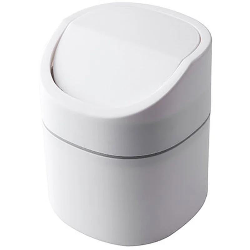 

Креативное настольное мусорное ведро в скандинавском стиле, настольное мусорное ведро для кухни, ванной комнаты, спальни, с откидной крышкой, настольное ведро белый