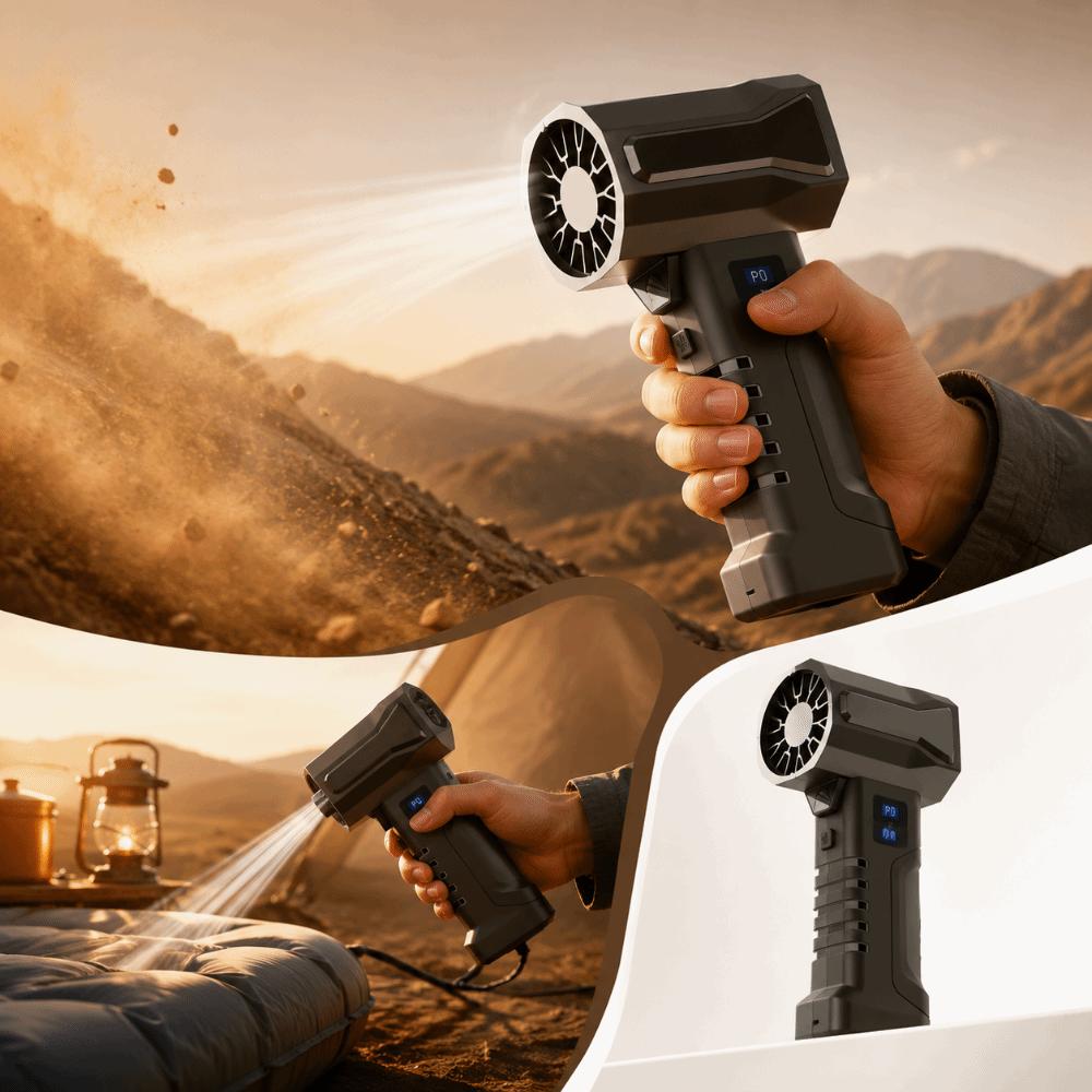 High Performance Motor Rechargeable Handheld Blower High Power Mini Air Fan  Outdoor Use