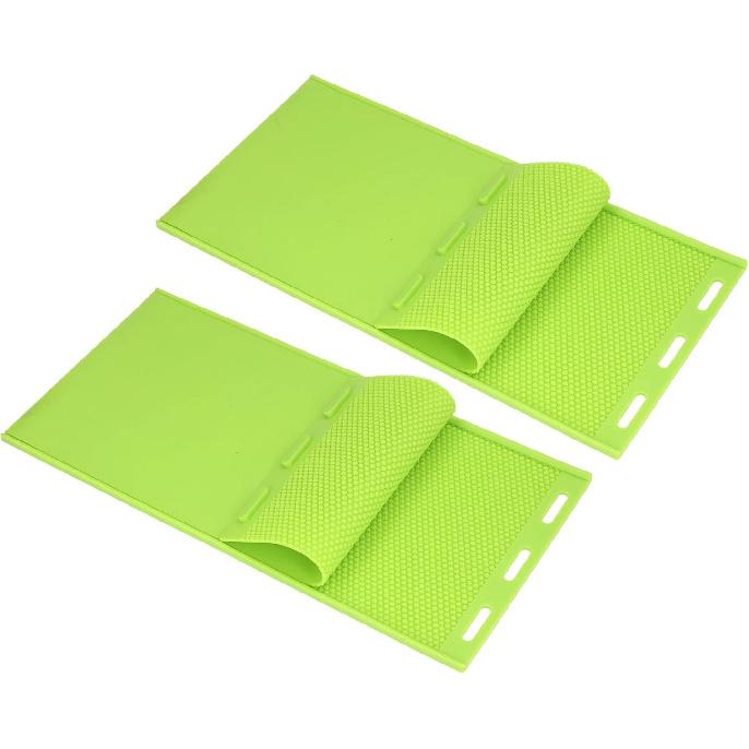 TOPINCN 2Pcs Beeswax Sheet Beewax Sheet Silicone Beeswax Flexible Beeswax Press Embosser Machine Honeycomb Sheets