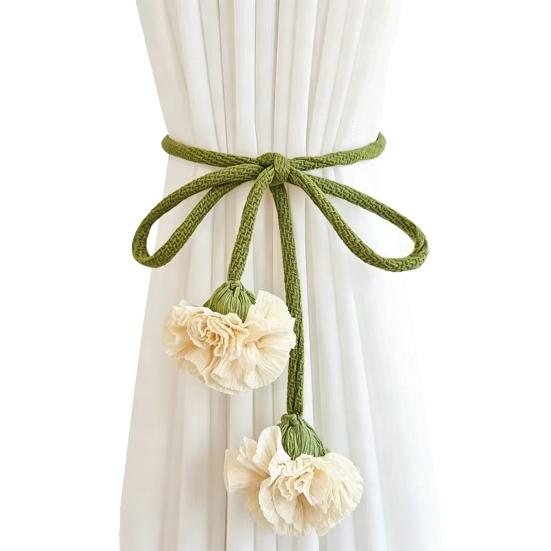 Flower Curtain Tiebacks Handmade Boho Flower Curtain Holder Tie Backs 1pc