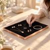 Stainless Steel Jewelry Display Tray LowProfile Elegant for Retail Showcases,