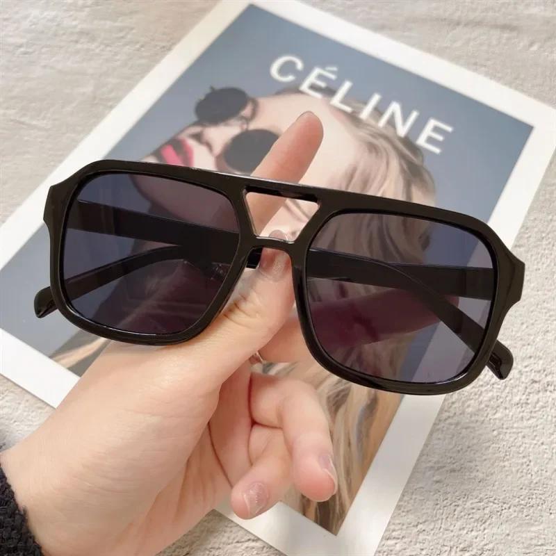Vintage Quadratische Sonnenbrille für Damen Retro Marke Sonnenbrillen Damen Schwarz Gelb Mode Süßigkeitenfarben Tönungen UV400 Brillen