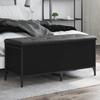 VidaXL Storage Bench, Storage Chest with Cushion, Organizer for Clothes Toys Hallway Living Room, Modern, Black 835147
