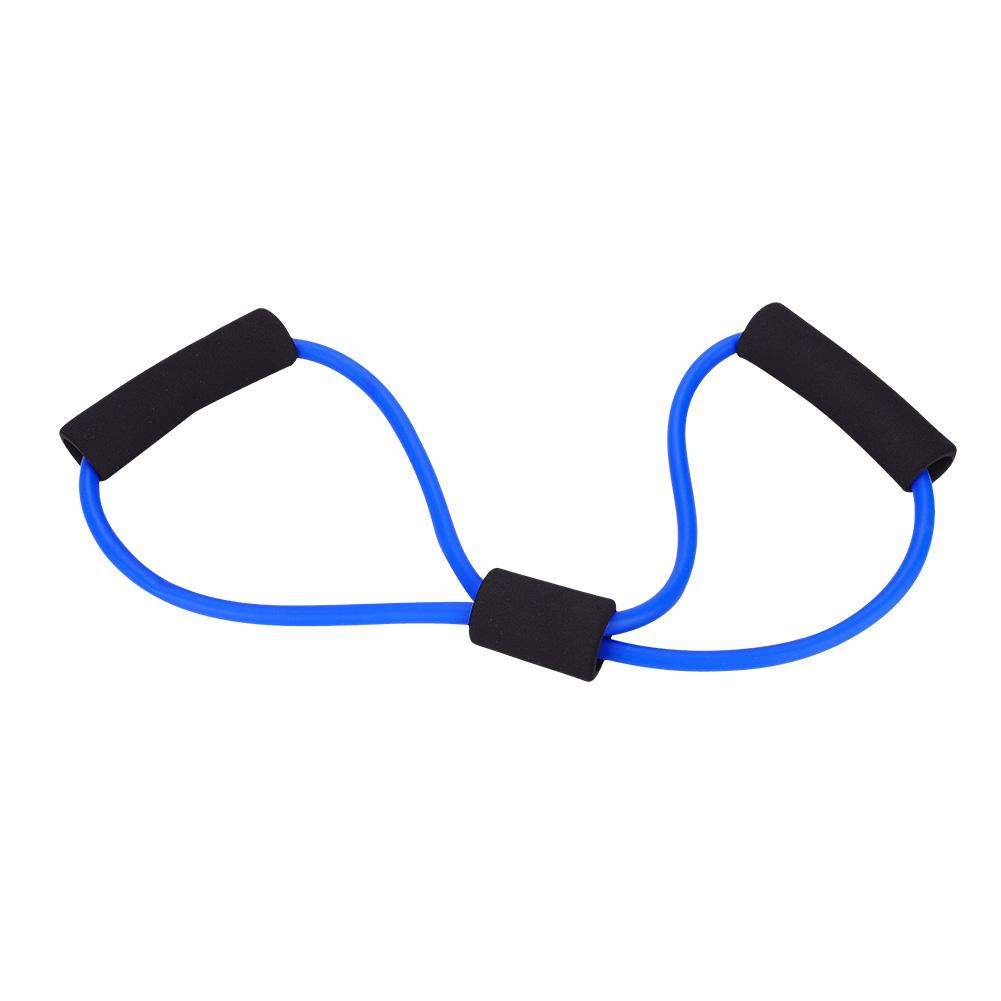 Resistance Stretch Rubber Band Training Rope Tube Workout Fitness Exercise for Gym (Blue)