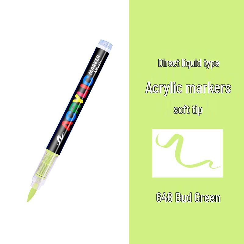 Guangna 8101 Liquid Acrylic Marker Pen Set - 168 Colors, 72 Soft Tips for Student Art, DIY, Hand Painting, and Graffiti.