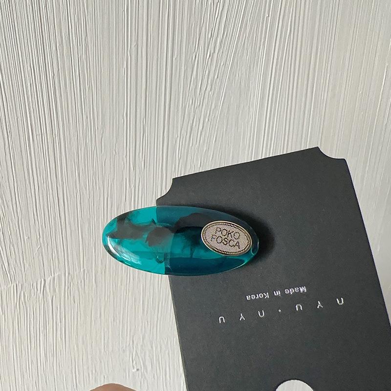 Korean Style Retro Amber Acetate Hair Clip for Women