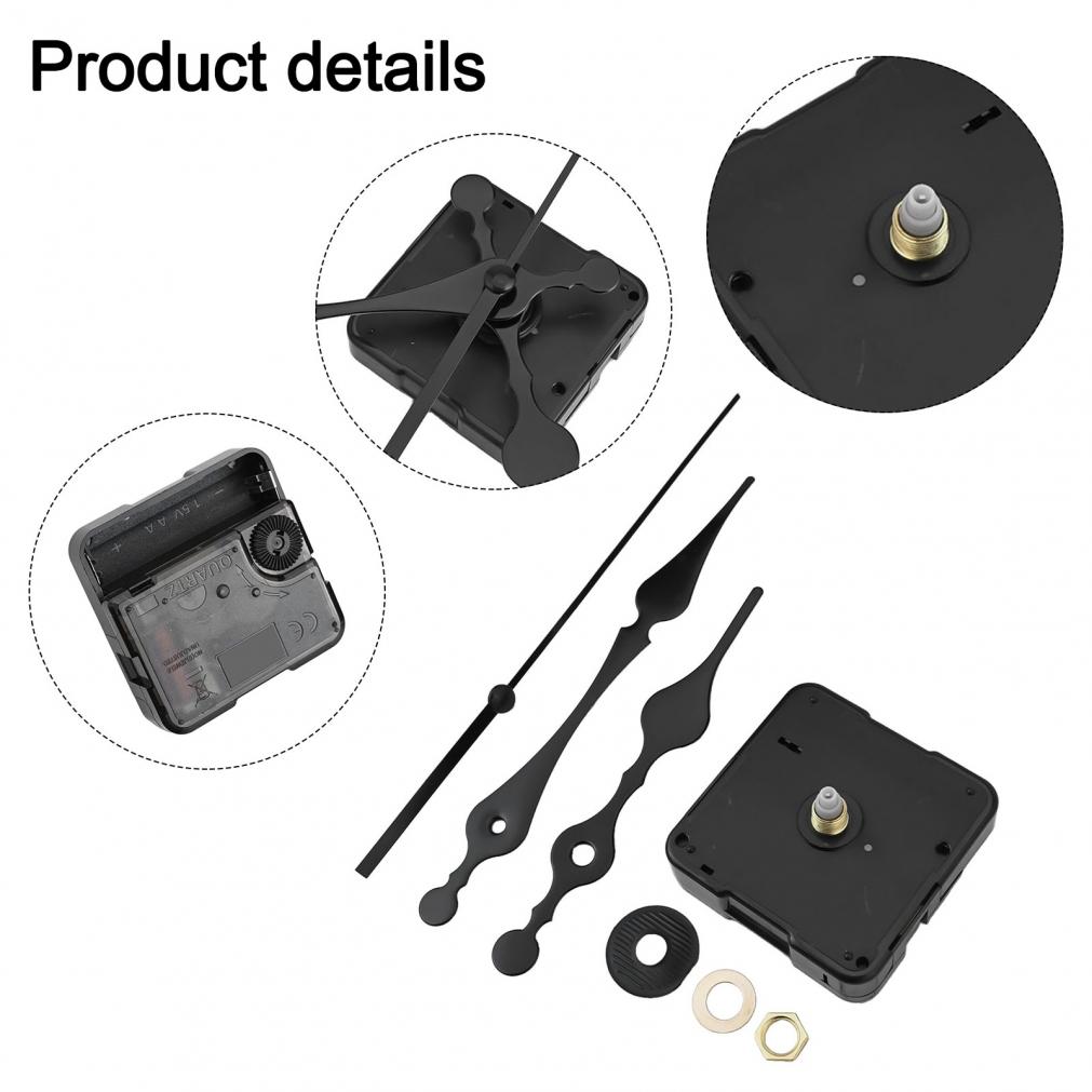 Quartz Clock Mechanism Motor with Long Hands Kit for Craft Clocks